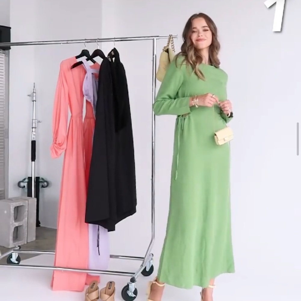 ZARA DRESS | Cut Out Linen Blend Dress